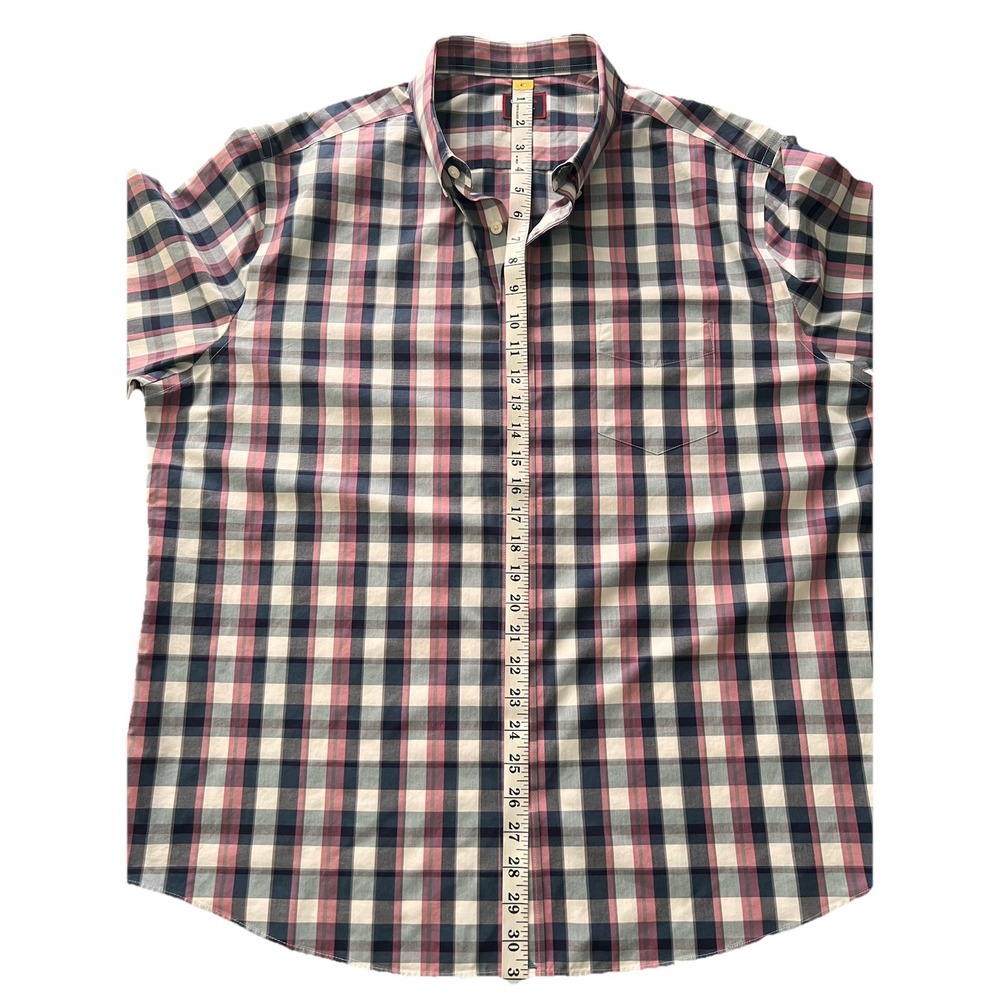 UNTUCKit Schwarz-WF Mens XXL Slim Fit Wrinkle Free Plaid Button Down Shirt - Picture 16 of 16